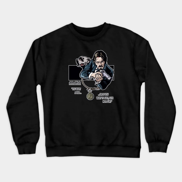 John Wick Crewneck Sweatshirt by ActionNate